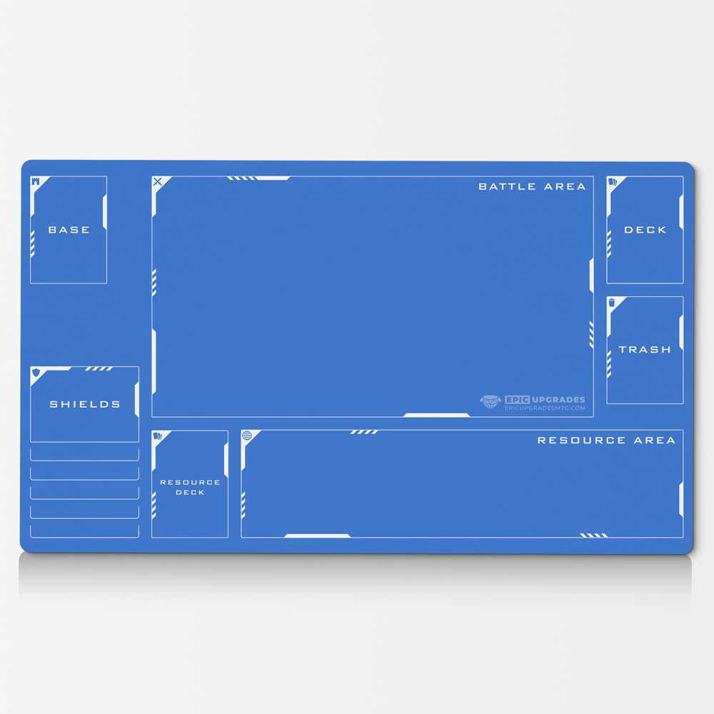 Gundam Card Game Playmat with Zones - 24"x14" Unofficial Card Mat for GCG Accessory Gift for TCG Player Minimalist Play Mat