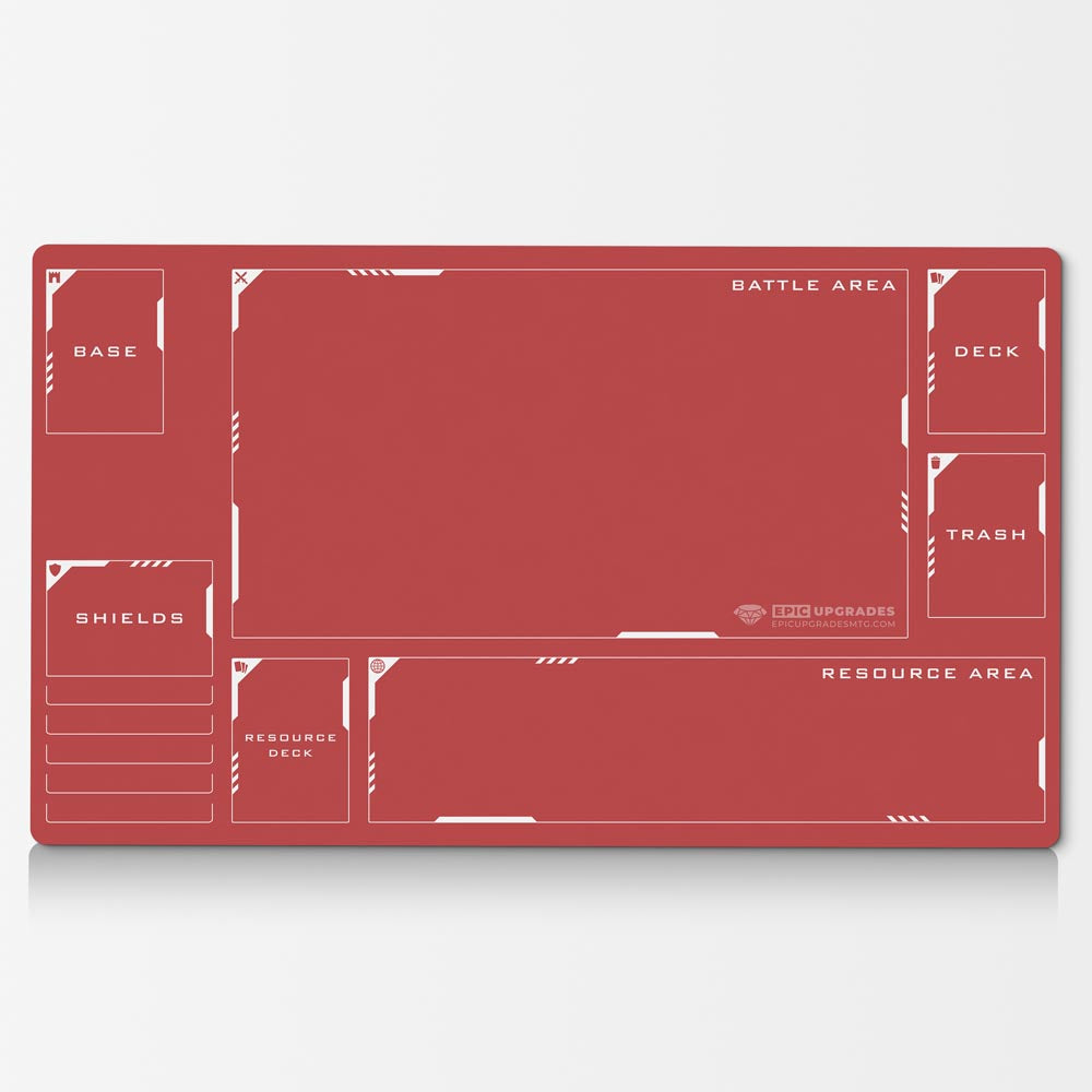 Gundam Card Game Playmat with Zones - 24"x14" Unofficial Card Mat for GCG Accessory Gift for TCG Player Minimalist Play Mat