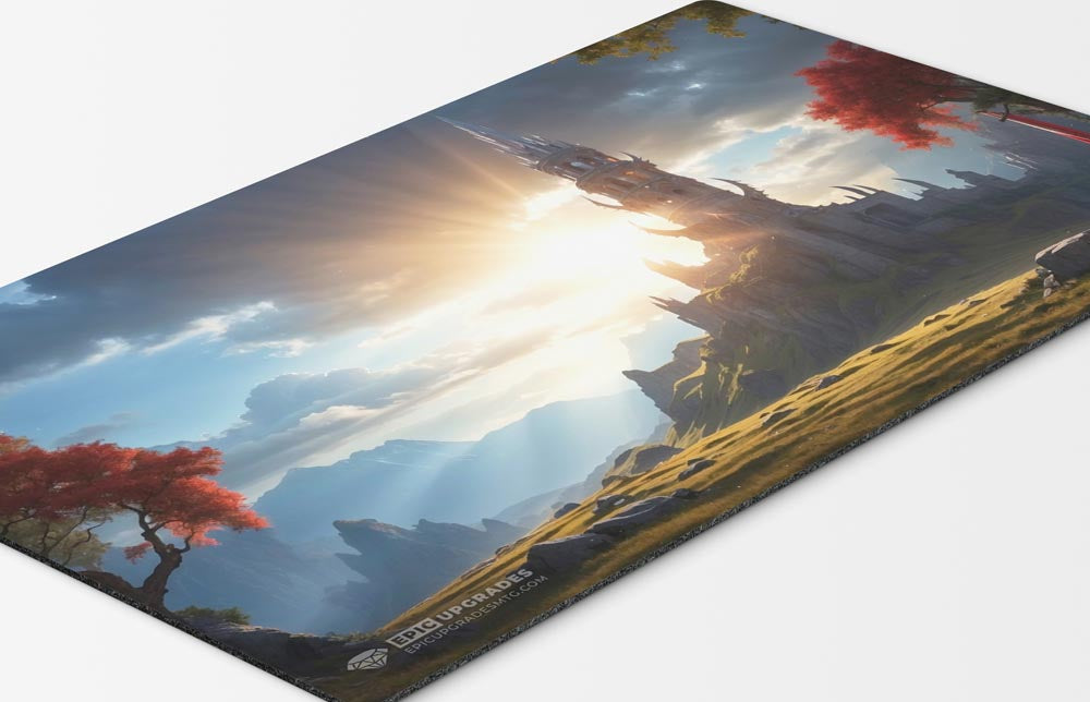 Jeskai Triome Playmat – 24x14 Magic: The Gathering MTG Card Mat with Land-Inspired Artwork