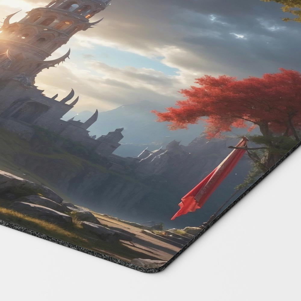 Jeskai Triome Playmat – 24x14 Magic: The Gathering MTG Card Mat with Land-Inspired Artwork