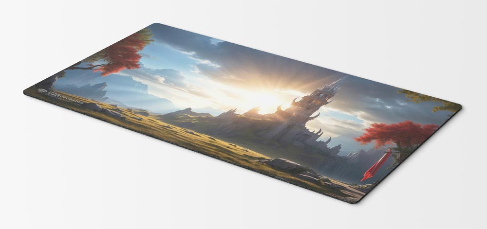 Jeskai Triome Playmat – 24x14 Magic: The Gathering MTG Card Mat with Land-Inspired Artwork