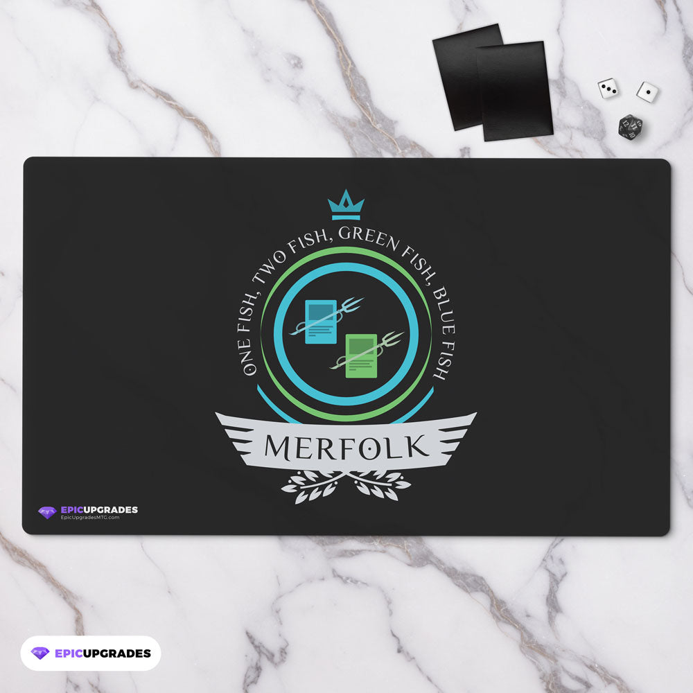 Playmat - UG Merfolk Life Magic the Gathering - epicupgrades