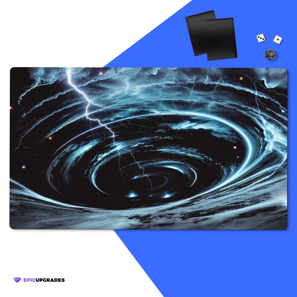 yugioh playmat inspired by mystical space typhoon 24" x 14" custom yu-gi-oh card mat for YGO players
