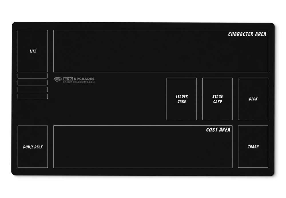 One Piece Playmat for OP TCG Players - 24"x14" Minimal Playmat with Zones - Card Mat Accessories, Card Game Play Mat Gift