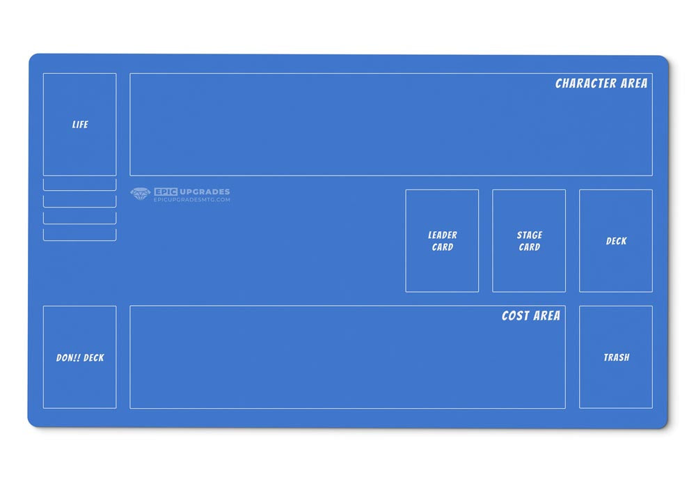 One Piece Playmat for OP TCG Players - 24"x14" Minimal Playmat with Zones - Card Mat Accessories, Card Game Play Mat Gift