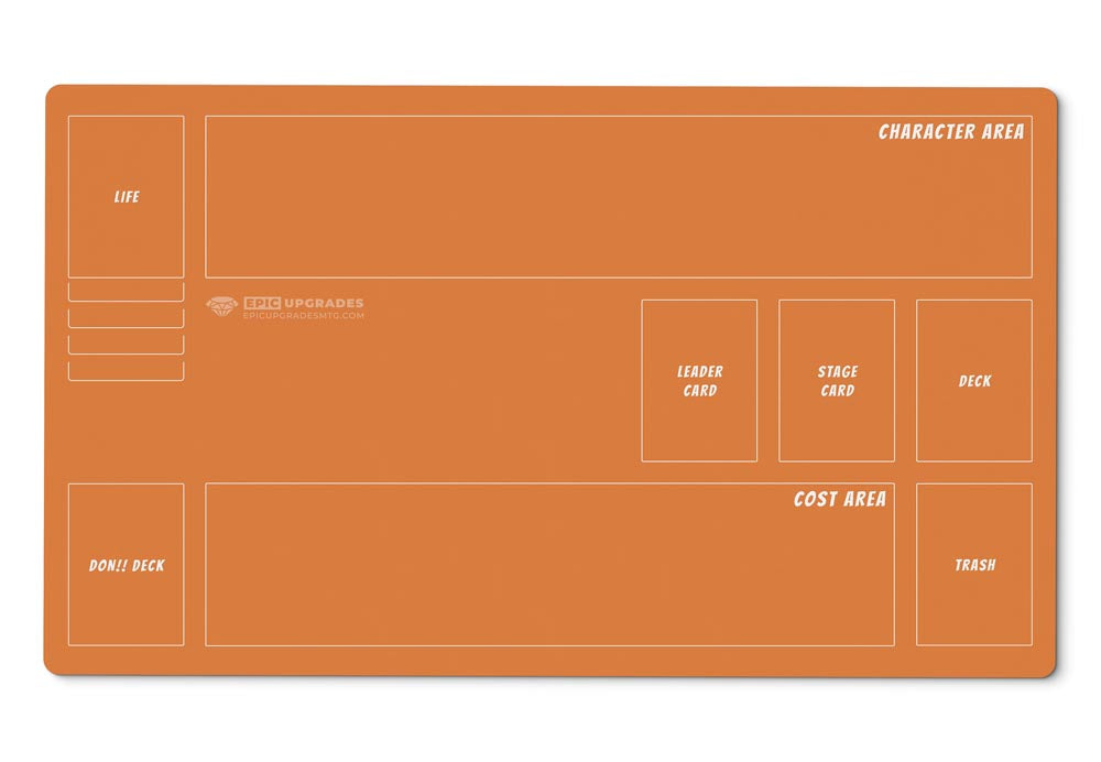 One Piece Playmat for OP TCG Players - 24"x14" Minimal Playmat with Zones - Card Mat Accessories, Card Game Play Mat Gift