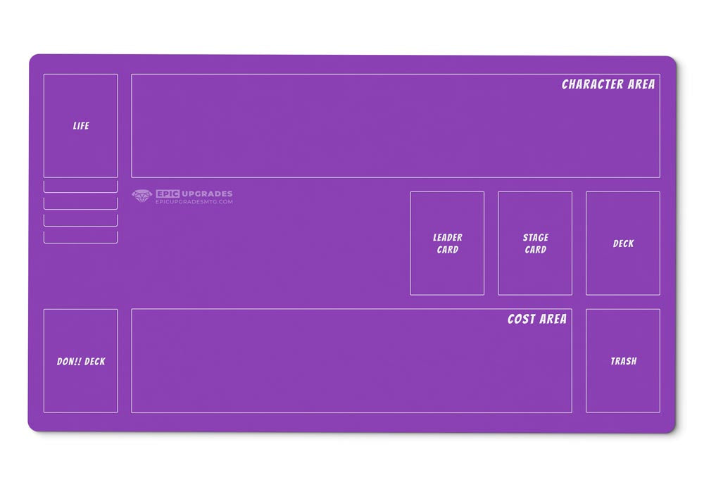 One Piece Playmat for OP TCG Players - 24"x14" Minimal Playmat with Zones - Card Mat Accessories, Card Game Play Mat Gift