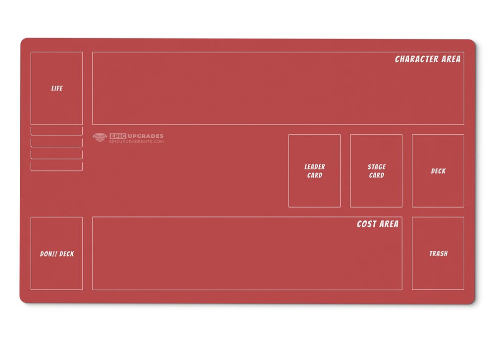 One Piece Playmat for OP TCG Players - 24"x14" Minimal Playmat with Zones - Card Mat Accessories, Card Game Play Mat Gift