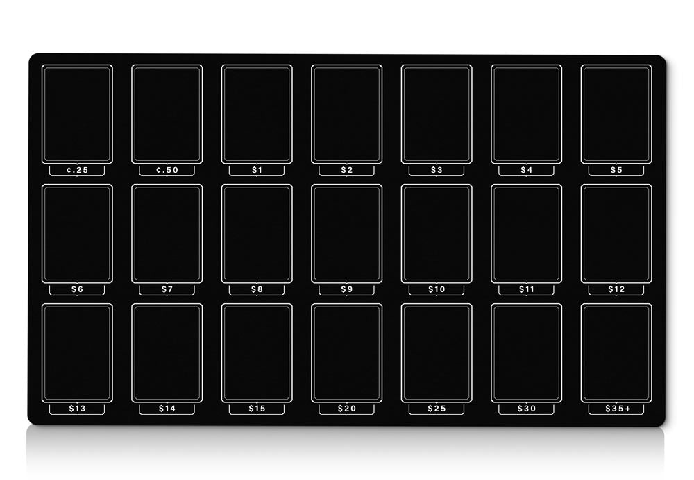 Playmat for TCG Card Pricing | MTG Selling Mat | Pokemon Card Vendor Booth Organizer | Game Store Accessory | Collector Sorting | 7 Colors