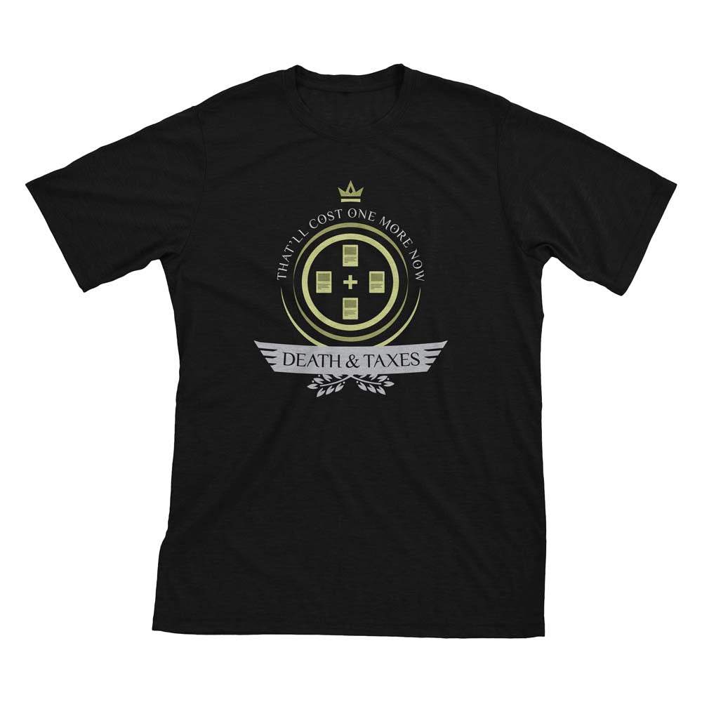 Death and Taxes Life V2 Magic the Gathering Unisex TShirt