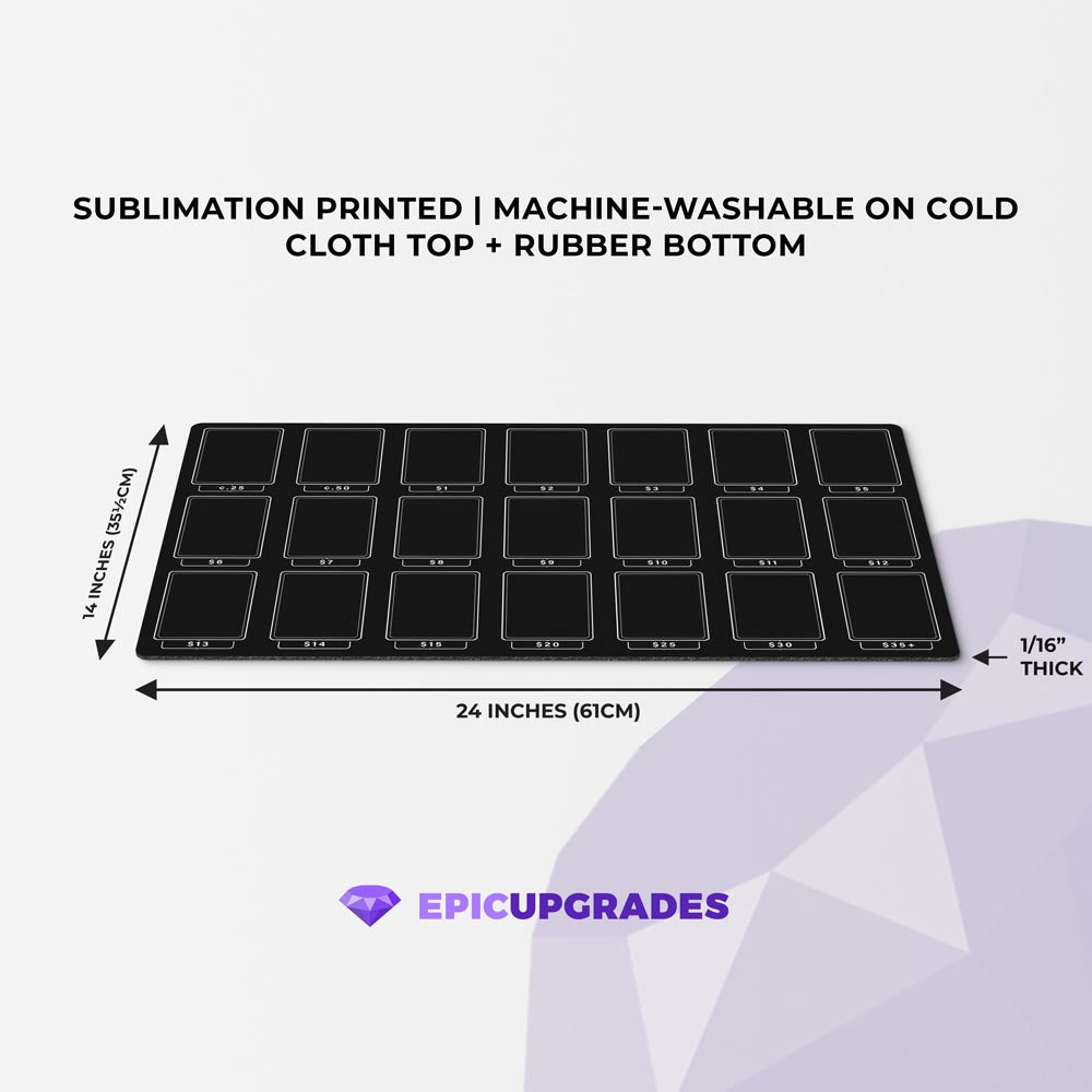 Playmat for TCG Card Pricing | MTG Selling Mat | Pokemon Card Vendor Booth Organizer | Game Store Accessory | Collector Sorting | 7 Colors