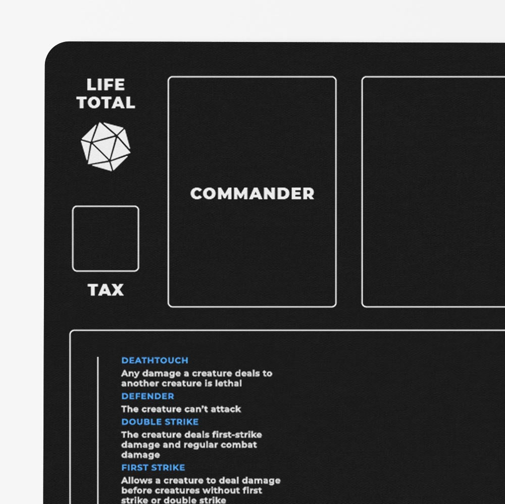 Newcomer Playmat with Zones | Commander Version - 24"x14" Magic the Gathering Rookie Player Learning Mat Newcomer Playmat with Zones | Commander Version - 24"x14" Magic the Gathering Rookie Player Learning Mat