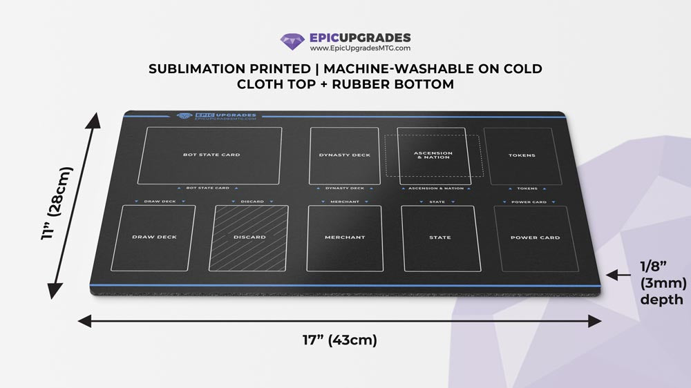 Solo Bot Zone Game Mat | 17"X11" Imperium Horizons Compatible Zones