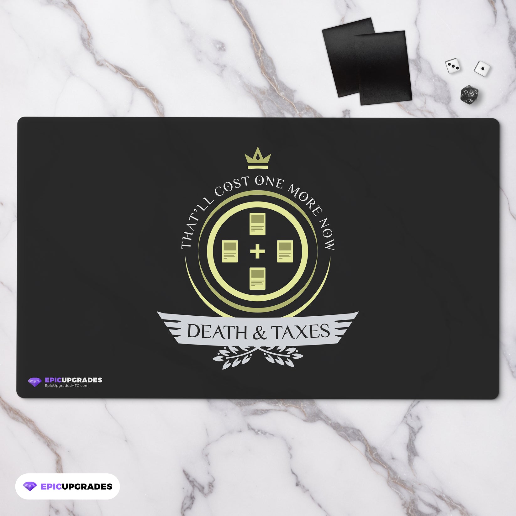 Playmat Death and Taxes Life V2 Magic the Gathering epicupgrades
