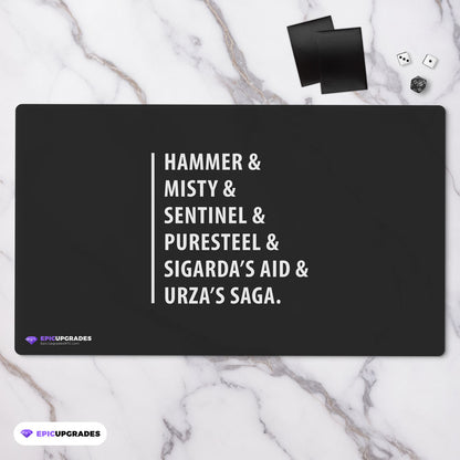 mtg playmat funny unique modern legacy gift - minimal text hammer time