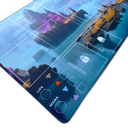 Sorcery Contested Realm Playmat – 24x14” Tracking, Grid, and Deck Zones