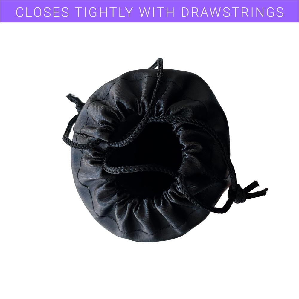 Durable 15x4 inch drawstring playmat bag for TCGs like MTG, Pokémon, Yu-Gi-Oh, and Flesh and Blood, keeping 24x14 inch playmats protected, clean, and easy to carry with a lightweight, travel-friendly design.