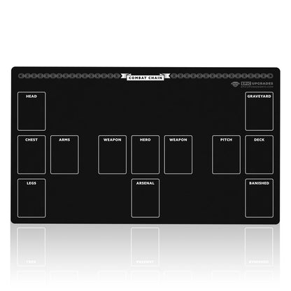 flesh and blood playmat with zones choose from 7 colors stitched edges basic minimalist design for organizing your play area