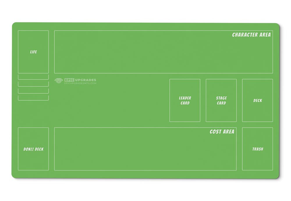One Piece Playmat for OP TCG Players - 24"x14" Minimal Playmat with Zones - Card Mat Accessories, Card Game Play Mat Gift