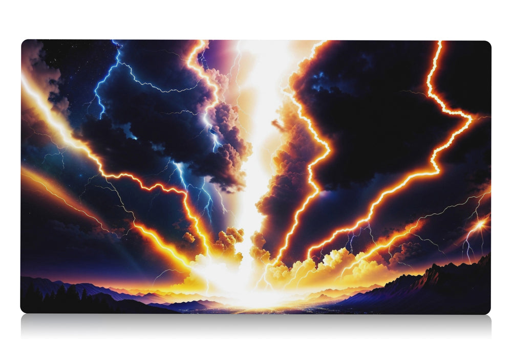 yugioh playmat inspired by raigeki 24" x 14" custom yu-gi-oh card mat for YGO players