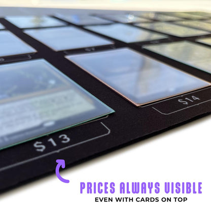 Playmat for TCG Card Pricing | MTG Selling Mat | Pokemon Card Vendor Booth Organizer | Game Store Accessory | Collector Sorting | 7 Colors