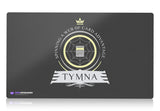 MTG-themed playmat featuring Tymna the Weaver, a legendary commander from the Magic: The Gathering card game. Tymna is a skilled weaver, surrounded by mystical threads and artifacts, ready to lead your deck to victory.
