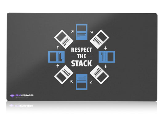 mtg playmat funny unique gift - respect the stack