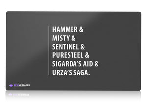 mtg playmat funny unique modern legacy gift - minimal text hammer time