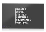 mtg playmat funny unique modern legacy gift - minimal text hammer time