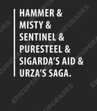 mtg playmat funny unique modern legacy gift - minimal text hammer time